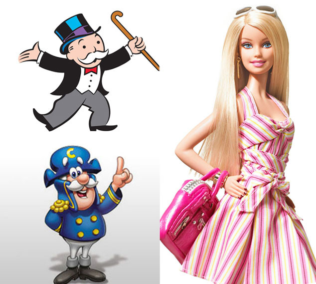 Barbie, Cap'n Crunch, Mr. Monopoly Man Barbie, Cap'n Crunch, Mr. Monopoly Man